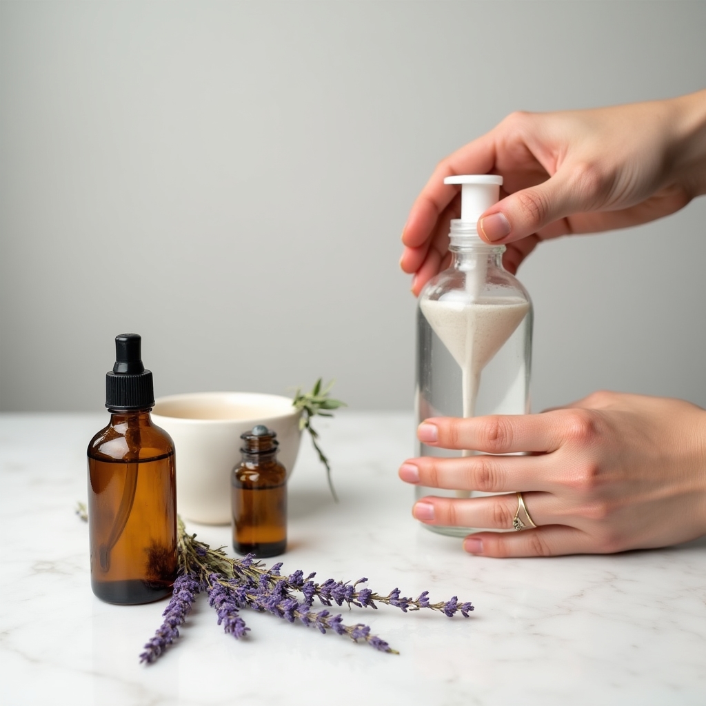 Preparazione di tonico cosmetico con idrolato di lavanda